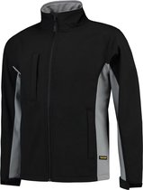 Tricorp soft shell jack bi-color - Workwear - 402002 - zwart / grijs - maat L