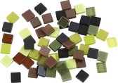 Creotime Kunststof Mini Mozaiek Vierkant Groen 5x5mm