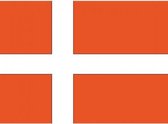 20x Binnen en buiten stickers Denemarken 10 cm - Deense stickers - Supporter feestartikelen - Landen decoratie en versieringen
