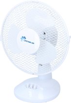 Ventilateur de table - Lifetime Air - blanc - 20W - fonction pivotante - Ø 23 cm