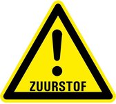 Waarschuwingsbord zuurstof - dibond 200 mm