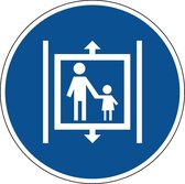 Kinderen begeleiden in de lift verplicht sticker 300 mm