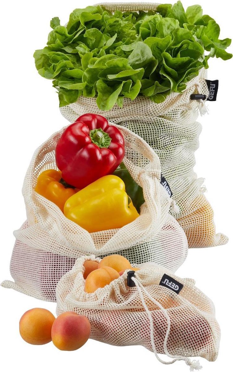 Fruit en Groente net AWARE - Set van 3 Maten - Gefu