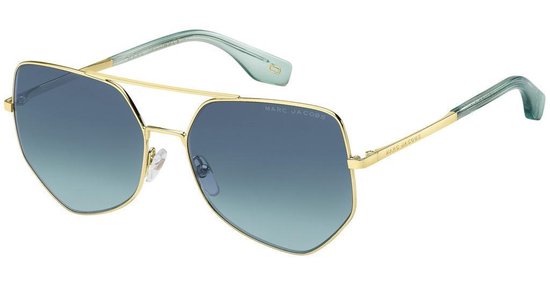 Marc Jacobs Lunettes De Soleil Unisexe Polygonal Or Bleu D grad