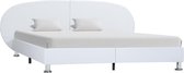 Bedframe kunstleer wit 140x200 cm