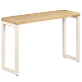 Wandtafel 120x35x76 cm massief mangohout en staal