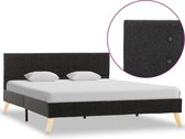 Bedframe stof donkergrijs 140x200 cm