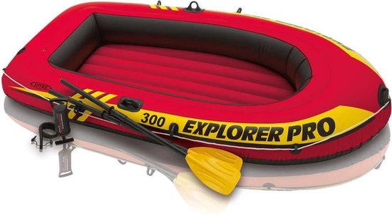 buik Zeeziekte Speciaal Intex Explorer Pro 300 opblaasboot met peddels en pomp 58358NP | bol.com