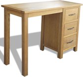 Bureau met 3 lades 106x40x75 cm massief eikenhout