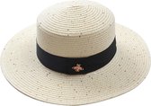 Dielay Dames Hoed met Glitters 37 cm - Beige