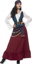 Piraten/zigeunerin verkleed kostuum/jurk voor dames - Carnavalskleding Esmeralda Notre Dame verkleedoutfit 36-38 (S)