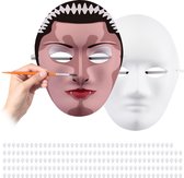 relaxdays 200 x masque blanc - artisanat - faites-le vous-même - 24 x 18 x 8 cm - neutre