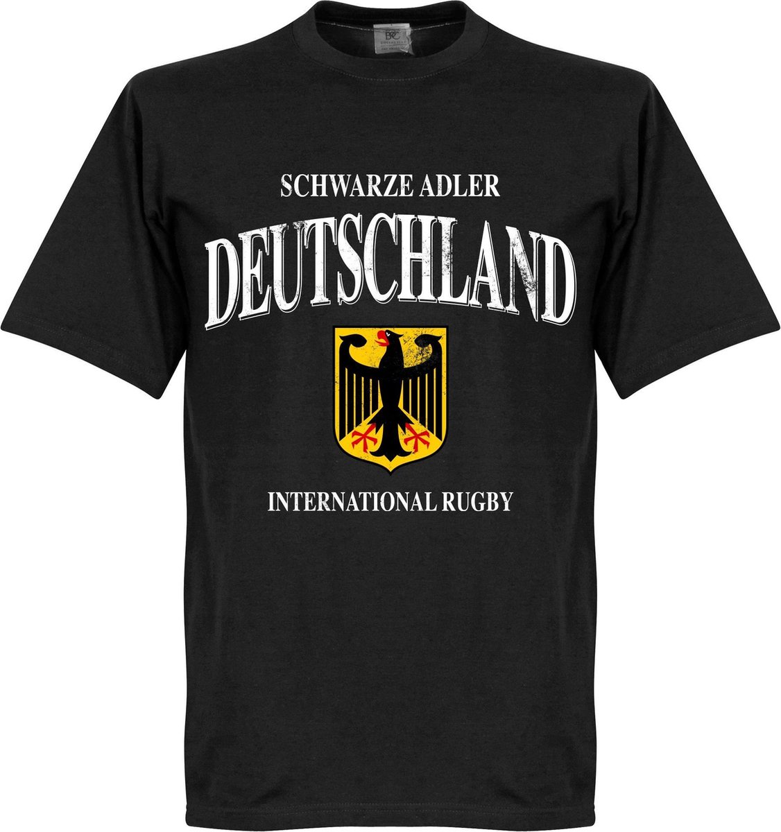 Duitsland Rugby T-Shirt - Zwart - XS
