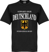 Duitsland Rugby T-Shirt - Zwart - M