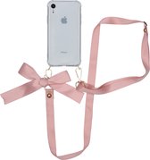 iMoshion Backcover met koord hoesje - Satijn iPhone Xr hoesje - Rosé Goud