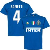 Inter Milan Zanetti 4 Team T-Shirt - Blauw - XXXXL