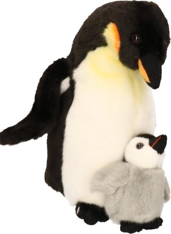 Pluche knuffel pinguin met jong 32 bol.com