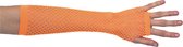 ATOSA - Lange oranje netstof handschoenen voor volwassenen - Accessoires > Handschoenen