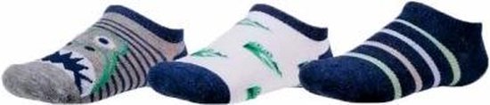 866-3 FANCY sneaker socks BOYS - antra/white/navy
