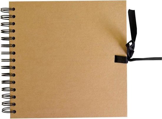 Gastenboek Kraft Blanco 20x20