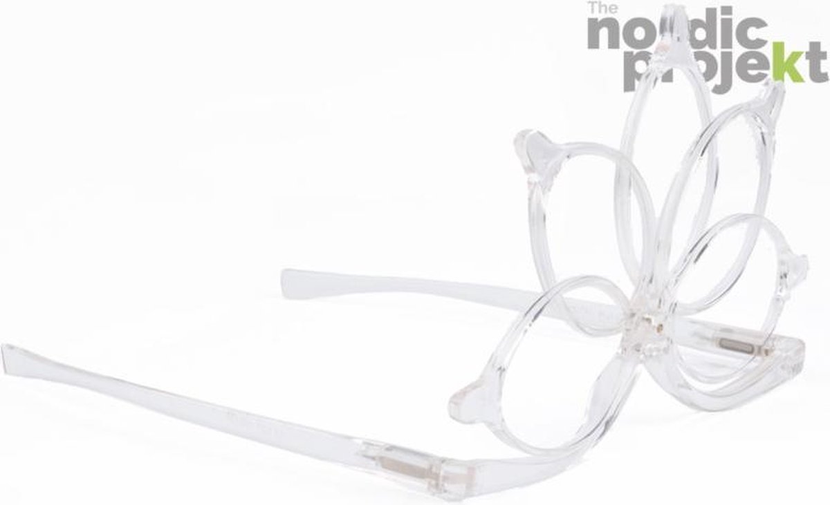 Nordic Vision Make-Up bril +3.00 - transparant in luxe geschenkverpakking