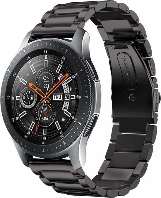 Bracelet Acier Samsung Galaxy Watch - Noir - 46mm | bol.com