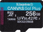 Kingston Technology Canvas Go! Plus flashgeheugen 256 GB MicroSD Klasse 10 UHS-I