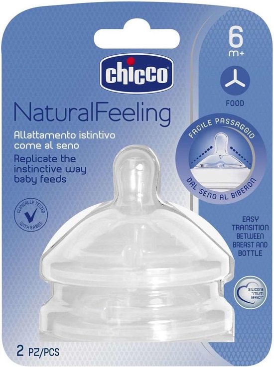 Chicco - 2 Pcs Feeding Pacifier Step Up 6m+ Fast Flow — afbeelding 3