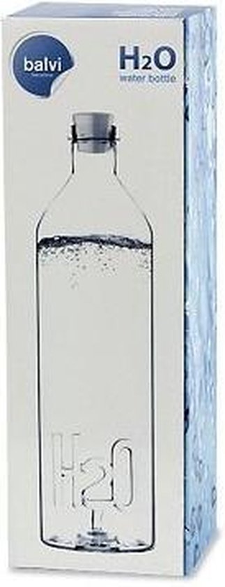 binding Telegraaf dwaas Balvi H2O Waterfles - Borosilicaatglas - 1,2 l | bol.com