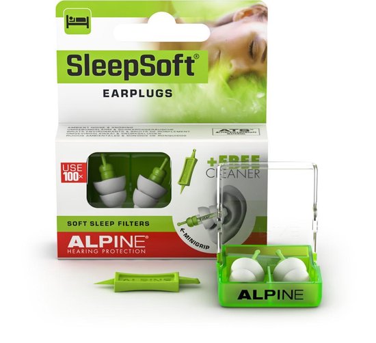Alpine SleepSoft - Slaap oordoppen - Dempt snurkgeluid - SNR 25 dB - 1 paar