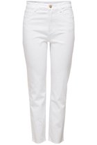 Only Jeans Onlemily Hw St Raw Crpank Col Noos 15175323 White Dames Maat - W31 X L34