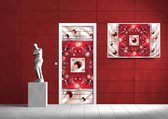 Red Diamond Abstract Modern Photo Wallcovering