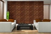Weave Texture Brown Wicker Photo Wallcovering