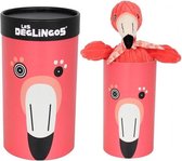 Les Deglingos Knuffel Flamingo In Doos Roze 33 Cm