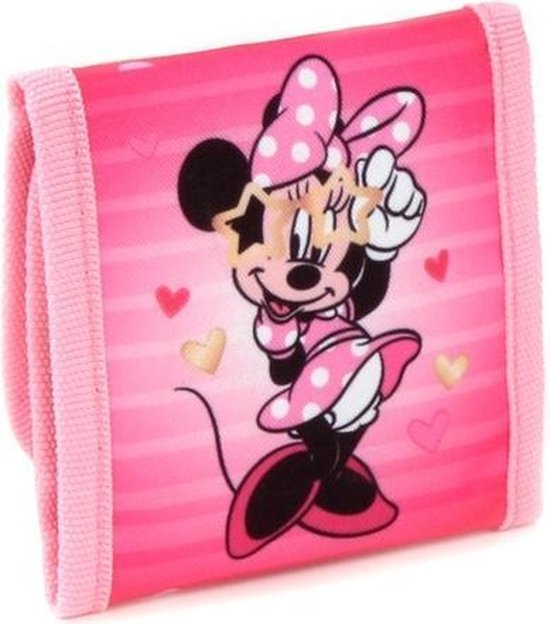 Disney Minnie Mouse Filles Portefeuille Velcro Rose