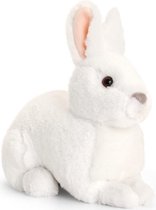 Keel Toys pluche konijn wit konijnen knuffel 25 cm - Konijnen knuffeldieren - Speelgoed voor kind