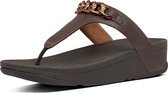 FitFlop™ Lottie chain toe-thongs pu Chocolate Brown - Maat 40