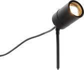QAZQA solo - Moderne Priklamp | Prikspot buitenlamp - 1 lichts - Ø 6 cm - Zwart - Buitenverlichting