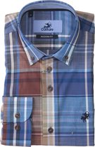 Culture Lange mouw Overhemd - 214843-Modern Blauw (Maat: L)