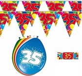 2x 35 jaar vlaggenlijn + ballonnen