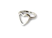 Zilveren ring Hart