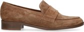 Manfield - Dames - Bruine suède loafers - Maat 37