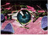 Fotobehang - Oog (graffiti)