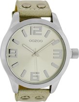 OOZOO Timepieces C1056 - Horloge - Ø 46 mm - Leer - Crème