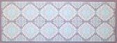 Ikado  Keukenmat grijs/fel blauw tegellook  45 x 120 cm