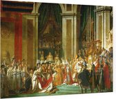 Inwijding van keizer Napoleon en kroning van keizerin Joséphine, Jacques-Louis David - Foto op Plexiglas - 90 x 60 cm