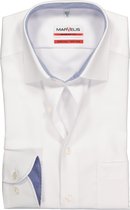 MARVELIS modern fit overhemd - wit structuur (contrast) - Strijkvrij - Boordmaat: 44
