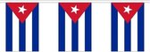 2x Buiten vlaggenlijn Cuba 3 meter - Cubaanse vlag - Supporter feestartikelen - Landen decoratie en versieringen