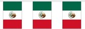 2x Buiten vlaggenlijn Mexico 3 meter - Mexicaanse vlag - Supporter feestartikelen - Landen decoratie en versieringen