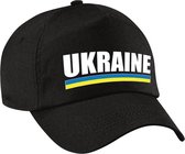 Ukraine supporters pet zwart voor dames en heren - Oekraine landen baseball cap - supporter accessoire